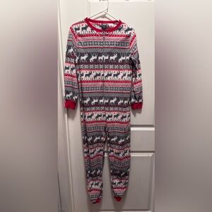 Festive Reindeer Pattern Onesie Unisex